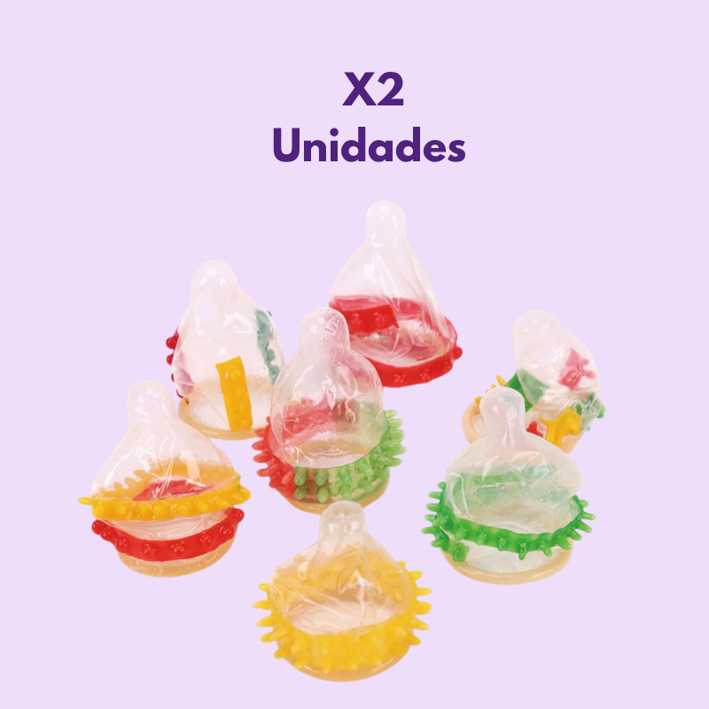 Condones texturizados x2